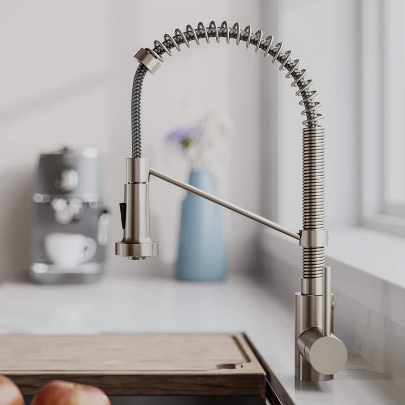 KRAUS Bolden Commercial Style 2-Function Single Handle Pull Down Kitchen Faucet in Spot-Free Stainless Steel, KPF-1610SFS - Image 3
